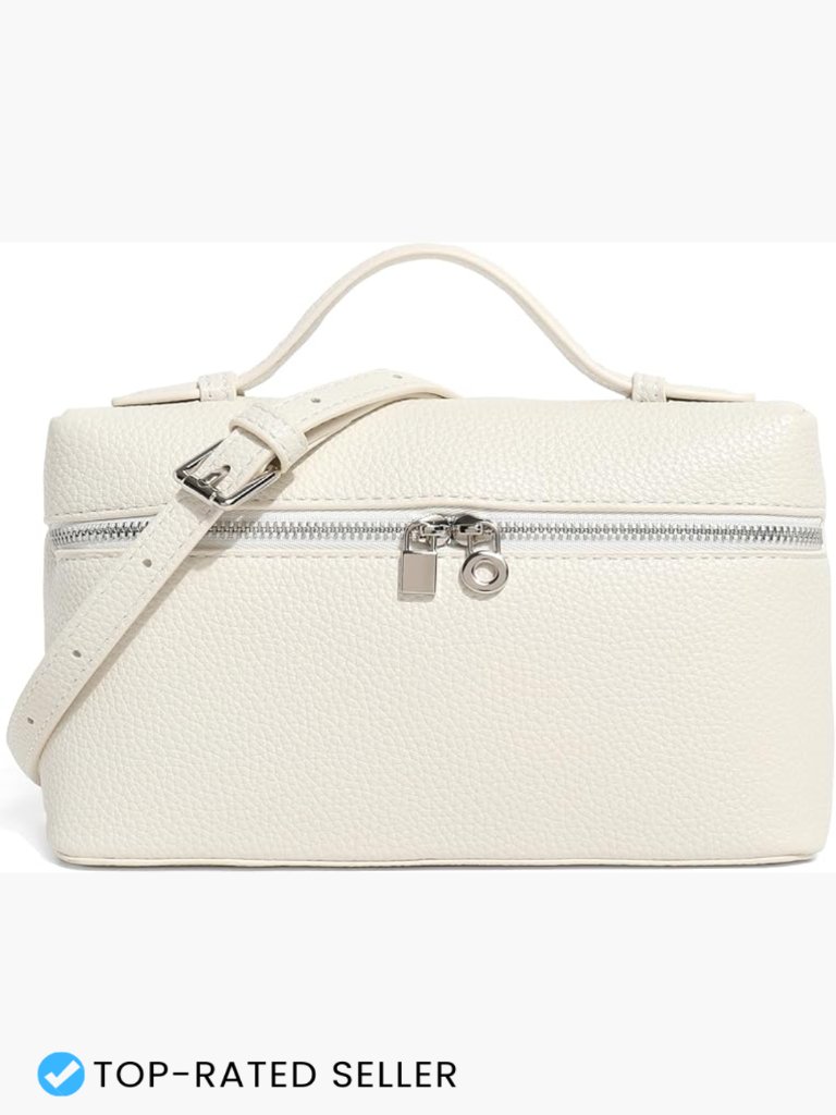 Top-Handle Pouch Crossbody Bag Faux Leather Mini Handbag Trendy Purse Shoulder